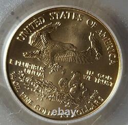 2002 10 $ 1/4 Oz American Gold Eagle Ms69 Pcgs Clear Non Touché Rare Valuable