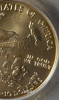 2002 10 $ 1/4 Oz American Gold Eagle Ms69 Pcgs Clear Non Touché Rare Valuable