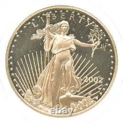 2002-W 5 $ Aigle d'or américain 1/10 oz Or Preuve 7164