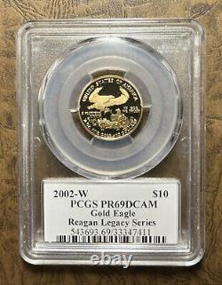 2002 W Proof 10 $ Or Eagle Reagan Pcgs Pr69dcam Gaudens Design 1 560,00 $ Atx