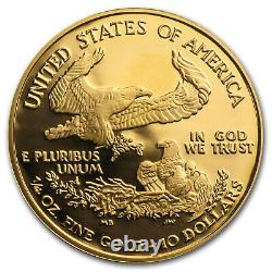 2002-w 1/4 Oz Proof Gold American Eagle (avec Boîte Et Cao)