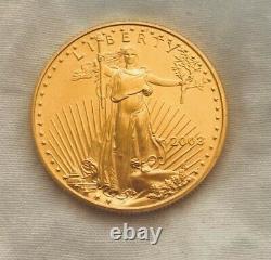 2003 Brilliant Uncirculated American Gold Eagle 1/2 Oz Gold Bullion Coin. 999