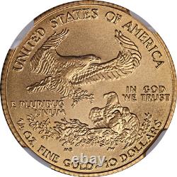 2004 Aigle américain en or de 10 dollars NGC MS70 Étiquette brune STOCK