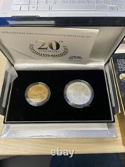 2006-w 20th Anniversary 2pc Gold Eagle / Silver Eagle Set Complet Ogp