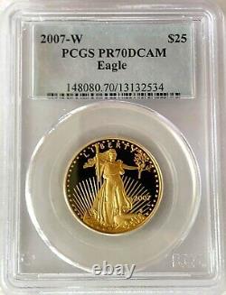 2007-w $25 Gold Eagle Coin Pcgs Pr70dcam