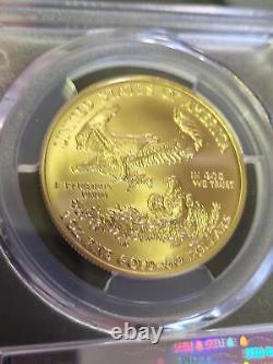 2007-w American Gold Eagle Pcgs Sp70 Brûlé 50 $ 1 Oz