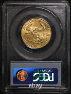 2008-w Gold American Eagle 25 $ Pcgs Ms69 Label Bleu Brûlé Stock