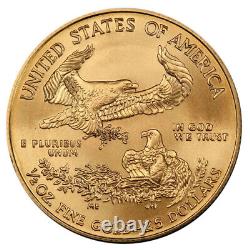 2009 $25 Aigle d'or américain 1/2 oz BEU