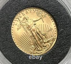 2009 $5 1/10 Oz American Gold Eagle Dans La Capsule