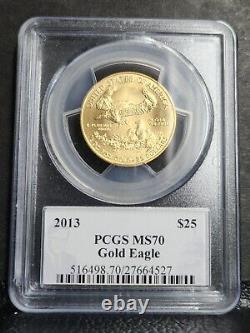 2013 $25 1/2oz Aigle d'or MS 70 PCGS Série du Directeur de la Monnaie Signé Philip Diehl932