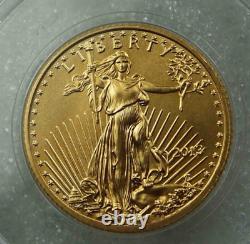 2013 Us Mint 1/10 Oz Gold American Eagle Cas Non Certifié Bu Air-tite $5 Pièce