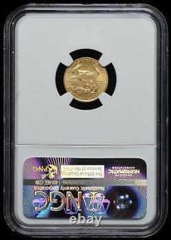 2014 Narrow Reeds $5 American Gold Eagle 1/10th Ounce Seulement 21 Connu