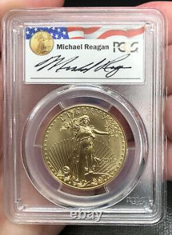 2015 $50 Gold Eagle Michael Reagan Pcgs Ms70