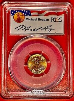 2016 $5 Pcgs Reagan Legacy Gaudens Design 22k Gold Eagle 30th Anni Ms70 # Iac