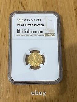 2016 W Preuve $5 Gold Eagle 30ème Anniversaire NGC PF 70 Ultra Cameo (476)