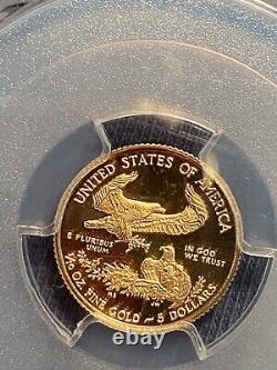 2018 W American Gold Eagle $5 Dixième Oz Pcgs Pr 70 Dcam Certified Coin Proof