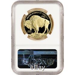 2018-w American Gold Buffalo Proof 1 Oz 50 $ Ngc Pf70 Début De Presse Étiquette Bison