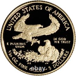 2018-w American Gold Eagle Proof 1/10 Oz 5 $ En Ogp
