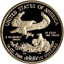 2018-w American Gold Eagle Proof 1/4 Oz 10 $ En Ogp