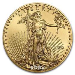 2020 1/10 Oz American Gold Eagle Bu (withu. S. Boîte À Menthe)
