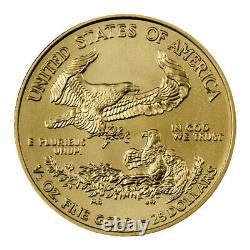 2020 1/2 Oz D'or American Eagle 25 $ Gem Bu Sku59567