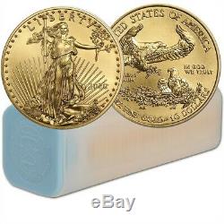 2020 1/4 Oz Gold Eagle Américain Coin Brillant Ongecirculeerd