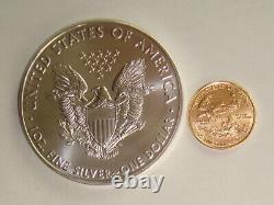 2020 1 Oz American Silver Eagle & 1/10 Oz Américaine Gold Eagle Bullion Coin Lot