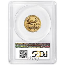 2020 10 $ American Gold Eagle 1/4 Oz Pcgs Ms70 Fdoi Flag Label