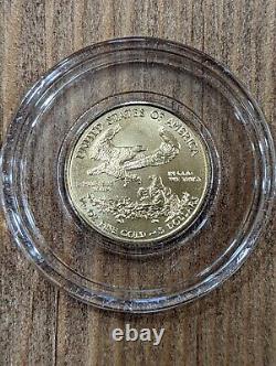 2020 $5 American Eagle Gold Coin. 1/10 Oz