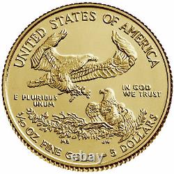 2020 $5 Gold American Eagle 1/10 Oz Brilliant Uncirculated