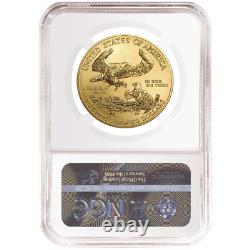 2020 50 $ Américain Gold Eagle 1 Oz Ngc Ms70 Brown Étiquette