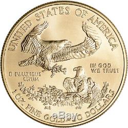 2020 Américaine Gold Eagle 1 Oz 50 $ Pièce Bu En U. S. Mint Boîte-cadeau