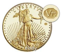 2020 American Eagle Gold Proof Coin Fin De Ww2 75th Anniversary V75 Expédié