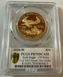 2020 Fin De La Seconde Guerre Mondiale V 75e Anniversaire American Eagle Gold Silver Coin Pr70