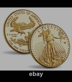 2020-w American Gold Eagle V75 Fin De La Ww2 75th Anniversary Coin (in Hand)