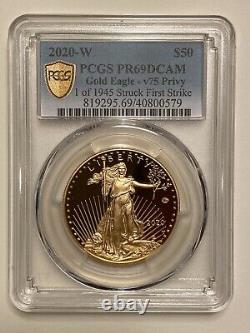 2020-w V75 Gold Wwii Privy Pcgs Pr69dcam First Strike Coin 20xe Eagle 1 De 1945