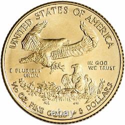 2021 1/10 Oz Aigle D'or Américain $5 Coin Bu