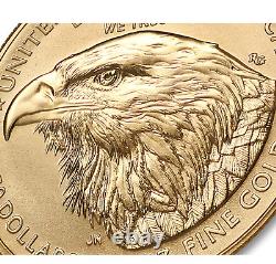 2021 1/10 Oz Pièce d'or American Eagle Brilliant Uncirculated (Type1 ou 2) avec C