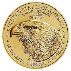 2021 1/4 Oz American Gold Eagle Coin Type 2 Bu 10 $
