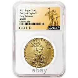 2021 50 $ American Gold Eagle 1 Oz Ngc Ms70 Als Er Label