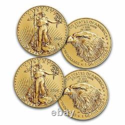2021 American 1 Oz Gold Eagle Bu (type 2)- 50 $ Us Gold (lot De 2)