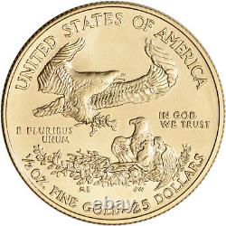 2021 American Gold Eagle 1/2 Oz 25 $ 1 Rouleau Quarante 40 Pièces Bu Dans Mint Tube