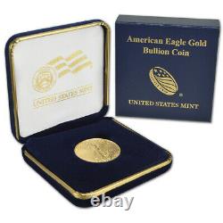 2021 American Gold Eagle 1/2 Oz $25 Bu Pièce De Monnaie Dans U. S. Mint Gift Box
