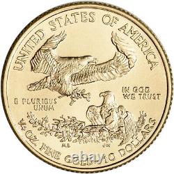 2021 American Gold Eagle 1/4 Oz 10 $ Bu
