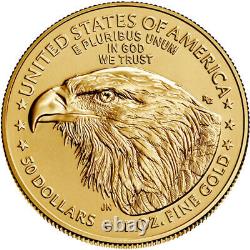 2021 American Gold Eagle Type 2 1 Oz 50 $ 1 Roll Twenty 20 Bu Pièces En Tube À Menthe