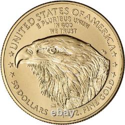 2021 American Gold Eagle Type 2 1 Oz 50 $ Ngc Ms70 Premier Jour Numéro 1er Étiquette