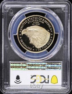 2021 W $50 1oz Type De Preuve 2 American Gold Eagle Pcgs Pr 70 Dcam