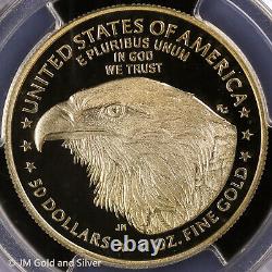 2021 W $50 1oz Type De Preuve 2 American Gold Eagle Pcgs Pr 70 Dcam