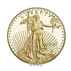 2021 W American Eagle One Ounce Gold Proof Coin $50 21eb En Paye