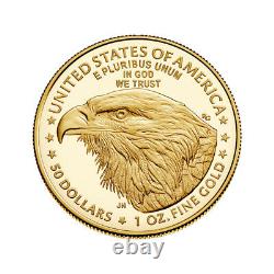 2021 W American Gold Eagle Type 2 Preuve 1 Oz 50 $ En Ogp